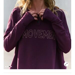 NWOT FP Movement Now or Never layer Burgundy Long Sleeve Top XS